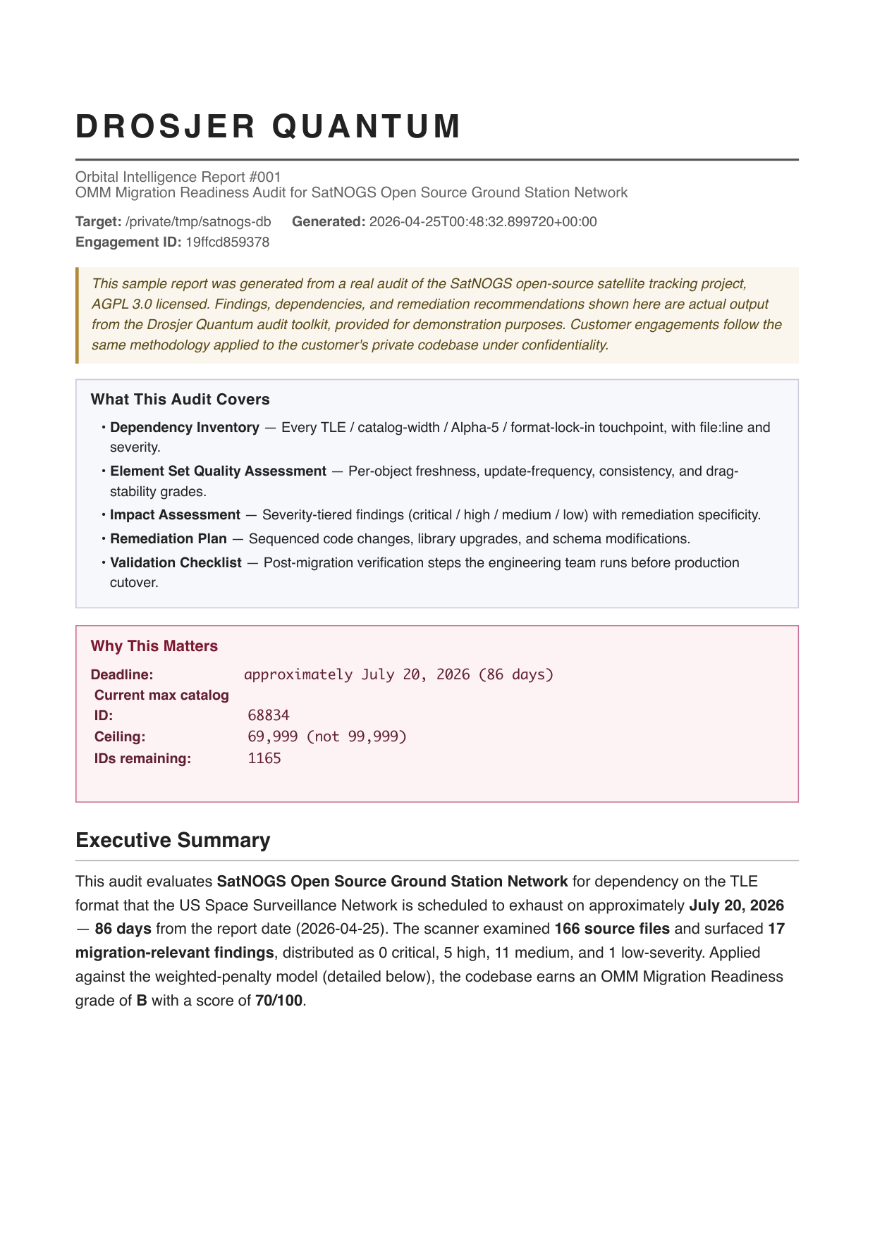 Sample report page 1 preview